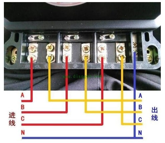 威勝DTSD341-MD3電表電流10(40)A的直通式怎么接線?
